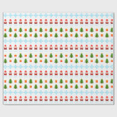 Pixel Art Weihnachten Geschenkpapier (Flach)