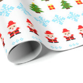 Pixel Art Weihnachten Geschenkpapier (Rolleneckpunkt)