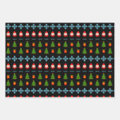 Pixel Art Weihnachten Geschenkpapier Set (Vorderseite 3)