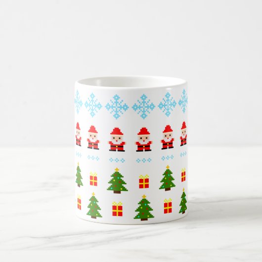 Pixel Art Weihnachten Kaffeetasse (Mittel)