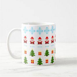 Pixel Art Weihnachten Kaffeetasse