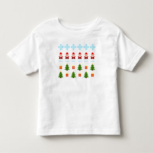 Pixel Art Weihnachten Kleinkind T-shirt (Vorderseite)