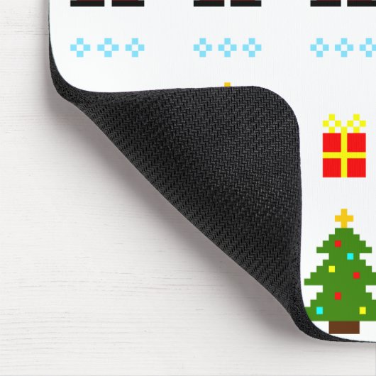 Pixel Art Weihnachten Mousepad (Ecke)