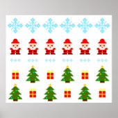Pixel Art Weihnachten Poster (Vorne)