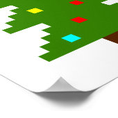 Pixel Art Weihnachten Poster (Ecke)