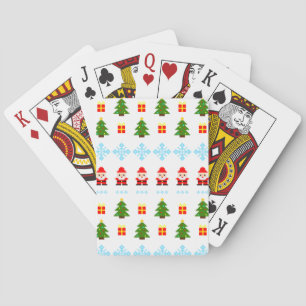 Pixel-Art Weihnachten Spielkarten