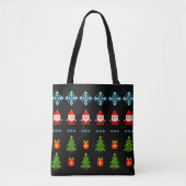 Pixel Art Weihnachten Tasche (Vorderseite)