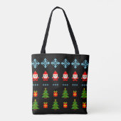 Pixel Art Weihnachten Tasche (Rückseite)