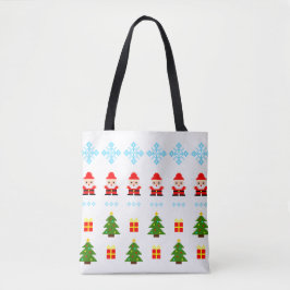 Pixel Art Weihnachten Tasche