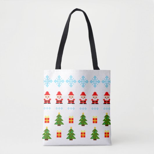 Pixel Art Weihnachten Tasche (Vorderseite)