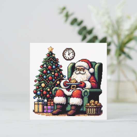 Pixel Art Weihnachtsküche Weihnachten (Stehend Vorderseite)