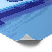 Pixel Art Wolf in einer verschneiten Landschaft Poster (Ecke)