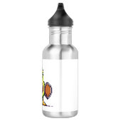 Pixel Avocado Warrior - 8-Bit Retro-Spielfigur Edelstahlflasche (Rechts)
