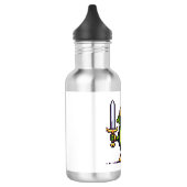 Pixel Avocado Warrior - 8-Bit Retro-Spielfigur Edelstahlflasche (Links)