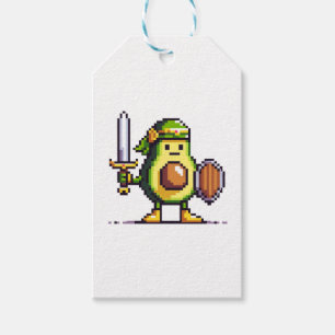 Pixel Avocado Warrior - 8-Bit Retro-Spielfigur Geschenkanhänger