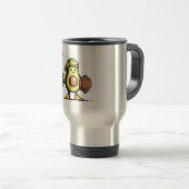Pixel Avocado Warrior - 8-Bit Retro-Spielfigur Reisebecher (VorderseiteRechts)