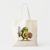 Pixel Avocado Warrior - 8-Bit Retro-Spielfigur Tragetasche (Vorne)