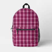 Pixel Avod_Magenta-Black Bedruckter Rucksack (Vorderseite)