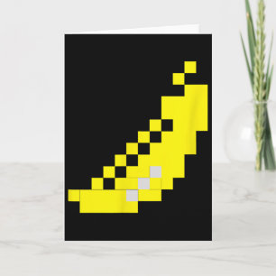 Pixel-Bananen-80er-Videospiel-Halloween-Gruppenkos Karte