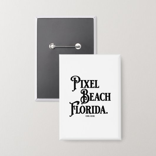 Pixel Beach Florida Button (Vorderseite/Rückseite)