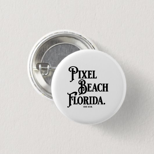 Pixel Beach Florida T-Shirt Button (Vorne & Hinten)