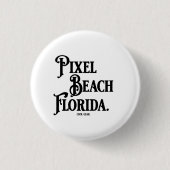 Pixel Beach Florida T-Shirt Button (Vorderseite)