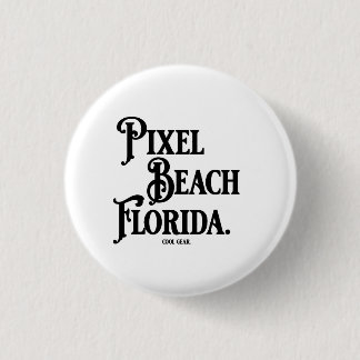 Pixel Beach Florida T-Shirt Button