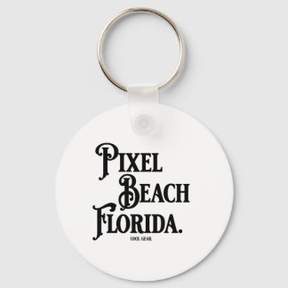 Pixel Beach Florida T-Shirt Schlüsselanhänger