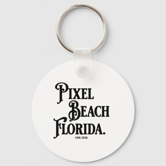 Pixel Beach Florida T-Shirt Schlüsselanhänger (Vorderseite)