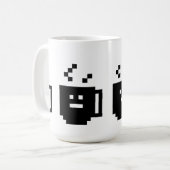 Pixel-Bedarfs-Koffein auch Kaffeetasse (Vorderseite Links)