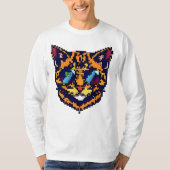 Pixel-Bengalisch-Chat T-Shirt (Vorderseite)