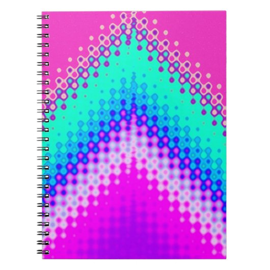 Pixel-Berg-Hot-Pink Notizblock (Vorderseite)