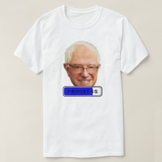 Pixel Bernie Sanders - PROGRESS T-Shirt (Design vorne)