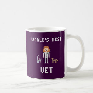 Pixel-beste weibliche Tierarzt-Tasse Kaffeetasse