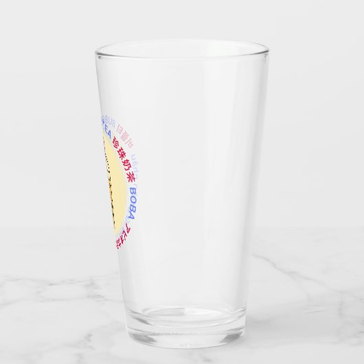 Pixel-Blase-Tee Glas (Links)