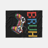 Pixel Block Gamer Controller Bruh Funny Retro Styl Fleecedecke (Vorderseite (Horizontal))