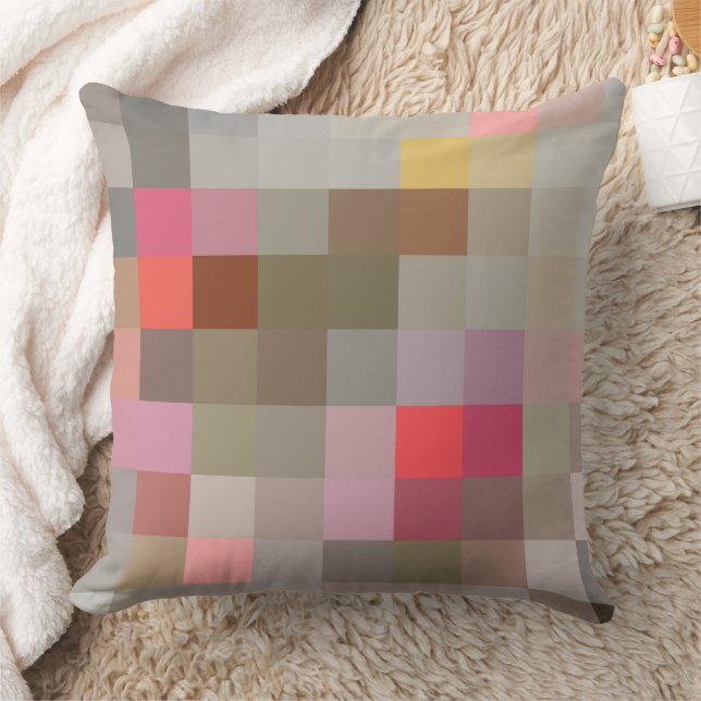 Pixel blocks in gray compliments pattern kissen (Decke)