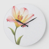 Pixel Bloom Trio Große Wanduhr (Vorderseite)