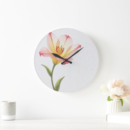 Pixel Bloom Trio Große Wanduhr (Zuhause)