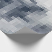 Pixel Blue and White Cloud Wrapping Paper Geschenkpapier (Ecke)