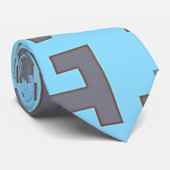 Pixel Blue + Grau-Krawatte Krawatte (Gerollt)