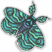 Pixel Blue Movie mit Schädeldesign Aufkleber (Vorderseite)