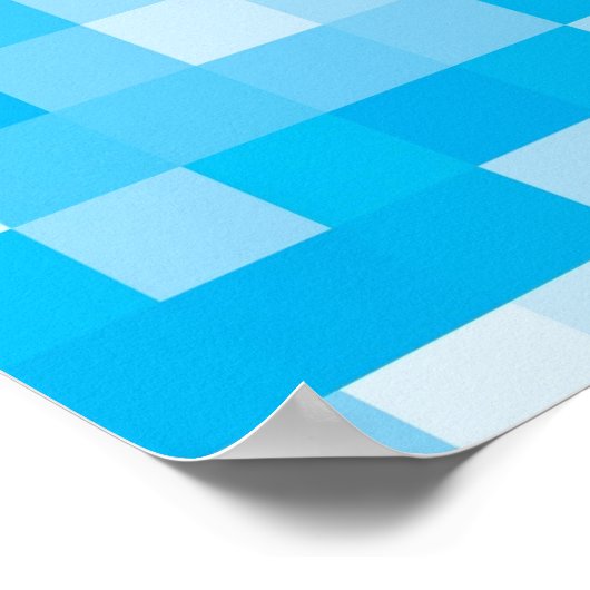 Pixel Blue Poster (Ecke)