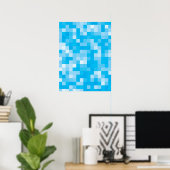 Pixel Blue Poster (Heimbüro)