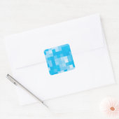 Pixel Blue Quadratischer Aufkleber (Umschlag)