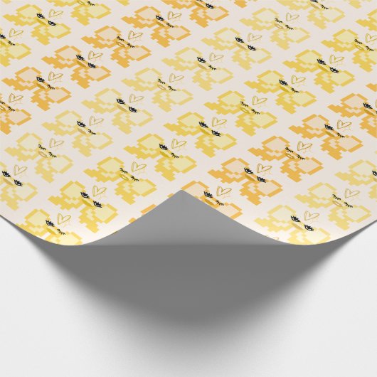 Pixel-Bogen in High Heels Muster Geschenkpapier (Ecke)