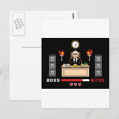 Pixel 'Boss' Design - GeekShirts Postkarte (Vorne/Hinten)