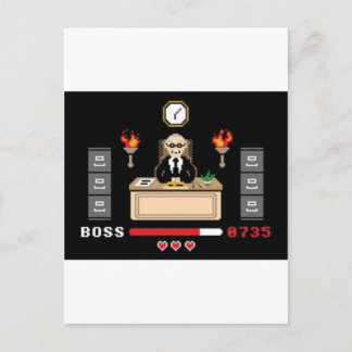 Pixel 'Boss' Design - GeekShirts Postkarte