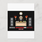 Pixel 'Boss' Design - GeekShirts Postkarte (Vorderseite)