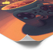 Pixel Brew Gamer Coffee Poster (Ecke)